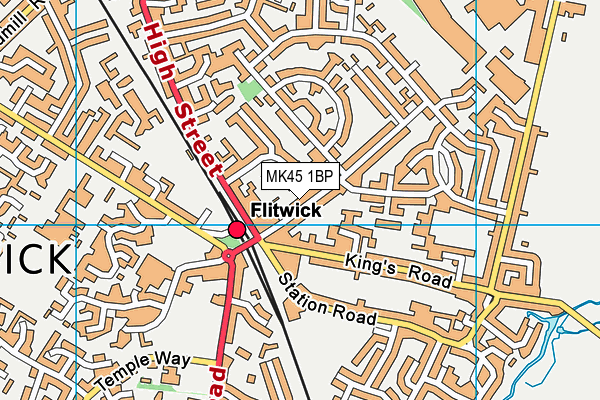 MK45 1BP map - OS VectorMap District (Ordnance Survey) MK45 1BP map - OS VectorMap District (Ordnance Survey)