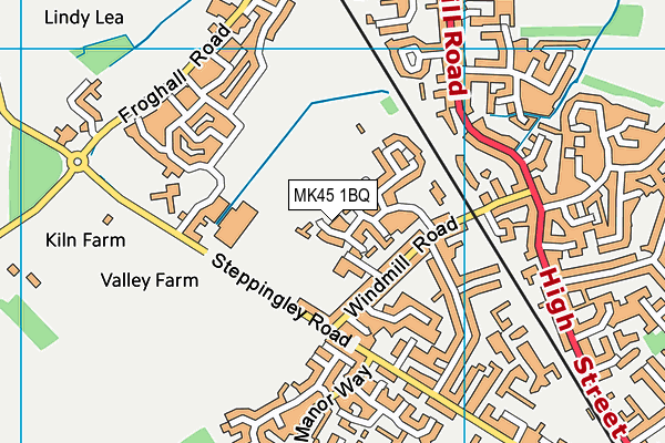 MK45 1BQ map - OS VectorMap District (Ordnance Survey) MK45 1BQ map - OS VectorMap District (Ordnance Survey)