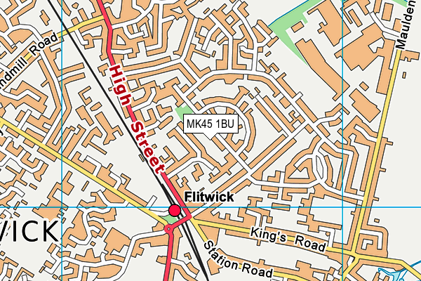 MK45 1BU map - OS VectorMap District (Ordnance Survey) MK45 1BU map - OS VectorMap District (Ordnance Survey)