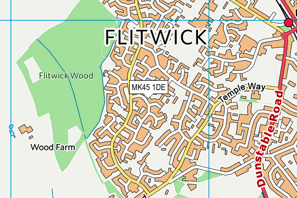 MK45 1DE map - OS VectorMap District (Ordnance Survey) MK45 1DE map - OS VectorMap District (Ordnance Survey)