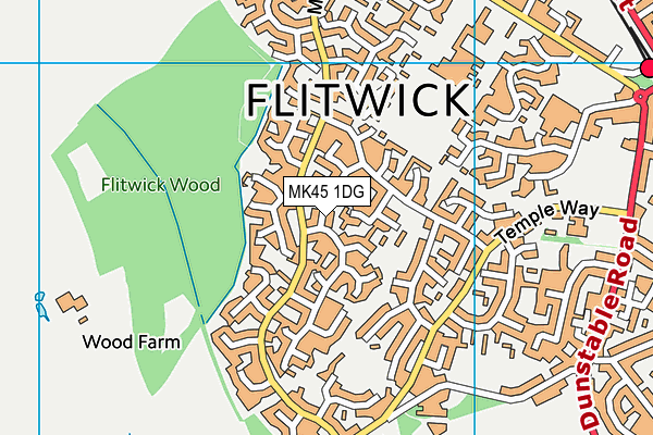 MK45 1DG map - OS VectorMap District (Ordnance Survey) MK45 1DG map - OS VectorMap District (Ordnance Survey)