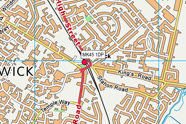 MK45 1DP map - OS VectorMap District (Ordnance Survey) MK45 1DP map - OS VectorMap District (Ordnance Survey)