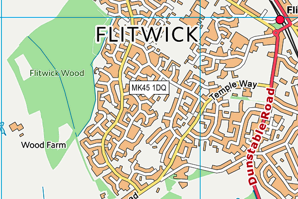 MK45 1DQ map - OS VectorMap District (Ordnance Survey) MK45 1DQ map - OS VectorMap District (Ordnance Survey)