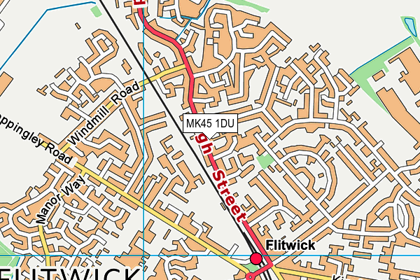 MK45 1DU map - OS VectorMap District (Ordnance Survey) MK45 1DU map - OS VectorMap District (Ordnance Survey)
