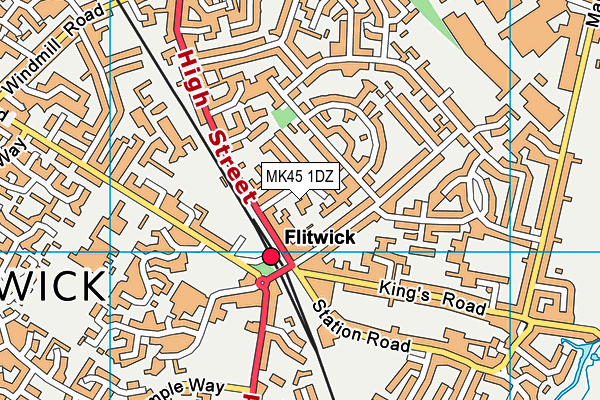 MK45 1DZ map - OS VectorMap District (Ordnance Survey) MK45 1DZ map - OS VectorMap District (Ordnance Survey)