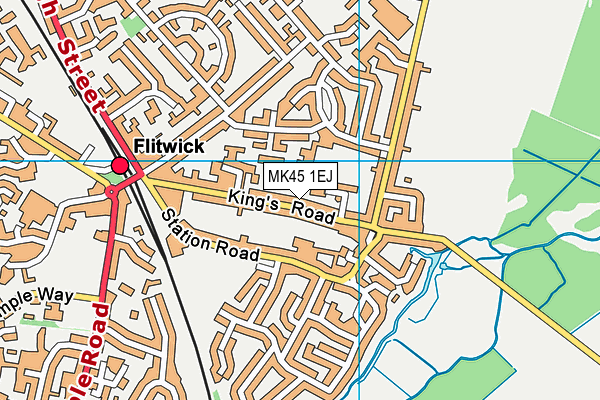 MK45 1EJ map - OS VectorMap District (Ordnance Survey) MK45 1EJ map - OS VectorMap District (Ordnance Survey)