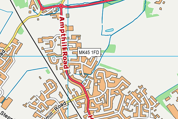 MK45 1FD map - OS VectorMap District (Ordnance Survey) MK45 1FD map - OS VectorMap District (Ordnance Survey)