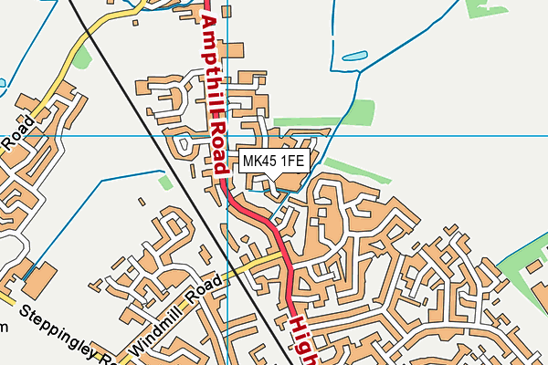MK45 1FE map - OS VectorMap District (Ordnance Survey) MK45 1FE map - OS VectorMap District (Ordnance Survey)