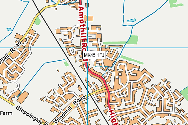 MK45 1FJ map - OS VectorMap District (Ordnance Survey) MK45 1FJ map - OS VectorMap District (Ordnance Survey)