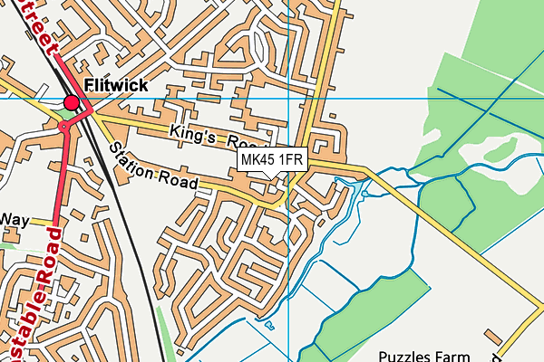 MK45 1FR map - OS VectorMap District (Ordnance Survey) MK45 1FR map - OS VectorMap District (Ordnance Survey)