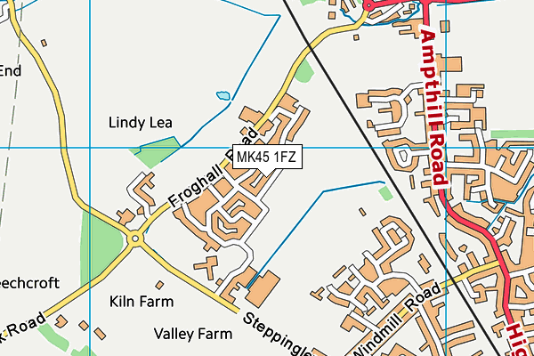 MK45 1FZ map - OS VectorMap District (Ordnance Survey) MK45 1FZ map - OS VectorMap District (Ordnance Survey)