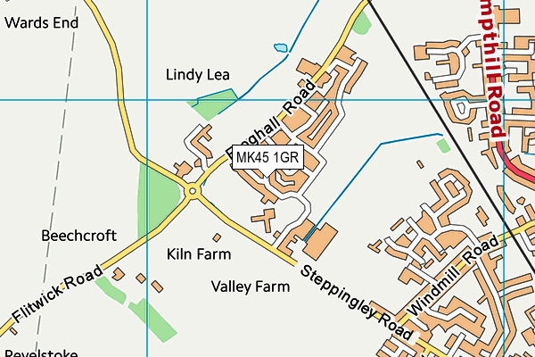 MK45 1GR map - OS VectorMap District (Ordnance Survey) MK45 1GR map - OS VectorMap District (Ordnance Survey)