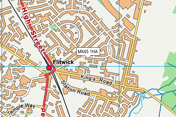 MK45 1HA map - OS VectorMap District (Ordnance Survey) MK45 1HA map - OS VectorMap District (Ordnance Survey)