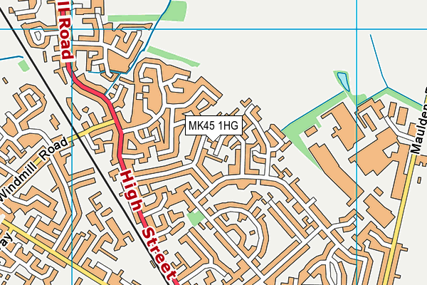MK45 1HG map - OS VectorMap District (Ordnance Survey) MK45 1HG map - OS VectorMap District (Ordnance Survey)