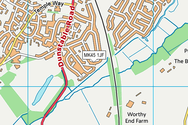 MK45 1JF map - OS VectorMap District (Ordnance Survey) MK45 1JF map - OS VectorMap District (Ordnance Survey)