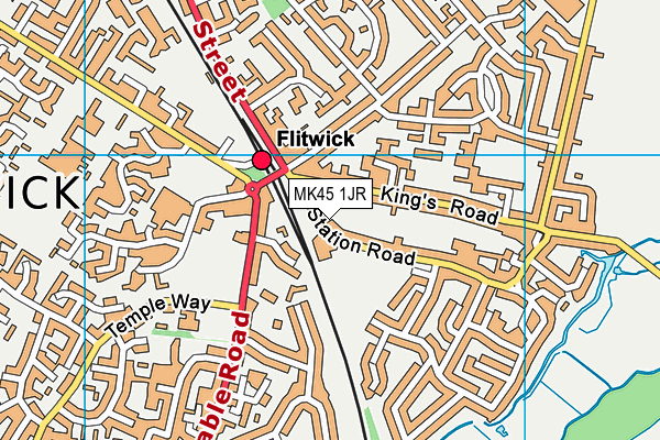 MK45 1JR map - OS VectorMap District (Ordnance Survey) MK45 1JR map - OS VectorMap District (Ordnance Survey)