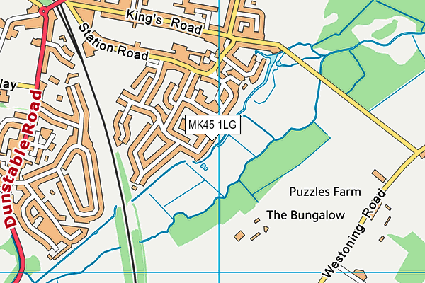 MK45 1LG map - OS VectorMap District (Ordnance Survey) MK45 1LG map - OS VectorMap District (Ordnance Survey)