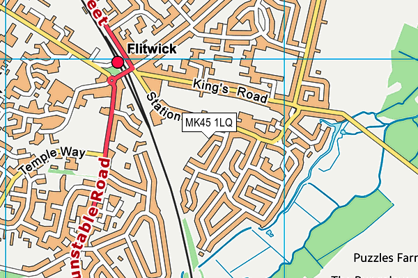 MK45 1LQ map - OS VectorMap District (Ordnance Survey) MK45 1LQ map - OS VectorMap District (Ordnance Survey)
