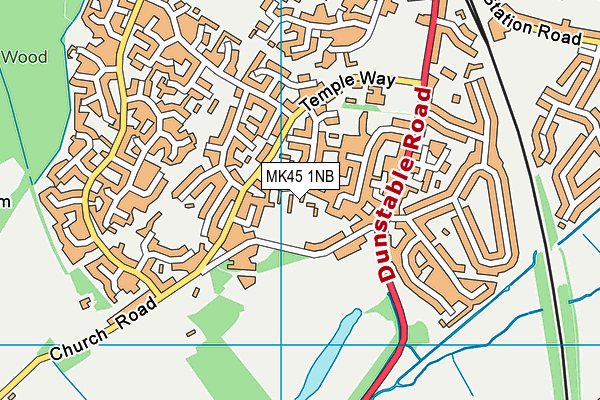 MK45 1NB map - OS VectorMap District (Ordnance Survey) MK45 1NB map - OS VectorMap District (Ordnance Survey)