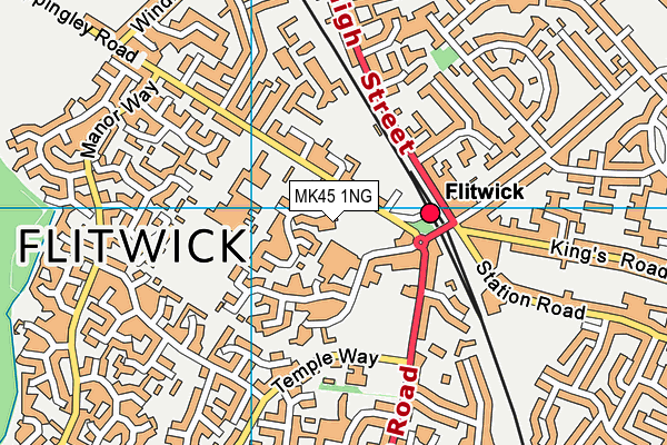 MK45 1NG map - OS VectorMap District (Ordnance Survey) MK45 1NG map - OS VectorMap District (Ordnance Survey)