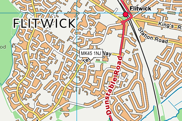 MK45 1NJ map - OS VectorMap District (Ordnance Survey) MK45 1NJ map - OS VectorMap District (Ordnance Survey)