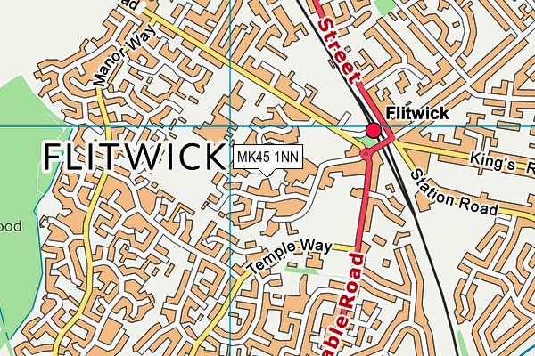 MK45 1NN map - OS VectorMap District (Ordnance Survey) MK45 1NN map - OS VectorMap District (Ordnance Survey)