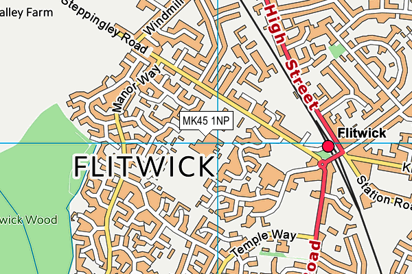 MK45 1NP map - OS VectorMap District (Ordnance Survey) MK45 1NP map - OS VectorMap District (Ordnance Survey)