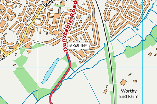 MK45 1NY map - OS VectorMap District (Ordnance Survey) MK45 1NY map - OS VectorMap District (Ordnance Survey)