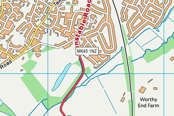 MK45 1NZ map - OS VectorMap District (Ordnance Survey) MK45 1NZ map - OS VectorMap District (Ordnance Survey)