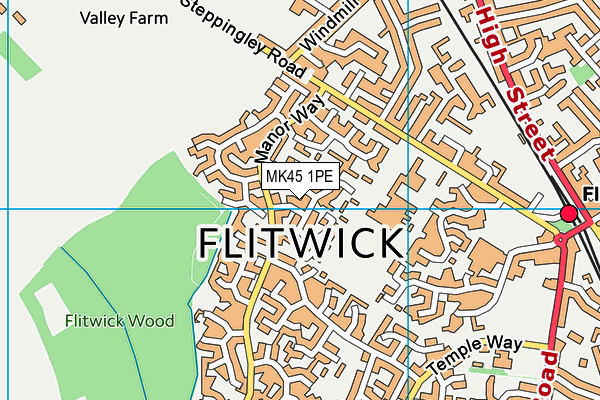 MK45 1PE map - OS VectorMap District (Ordnance Survey) MK45 1PE map - OS VectorMap District (Ordnance Survey)