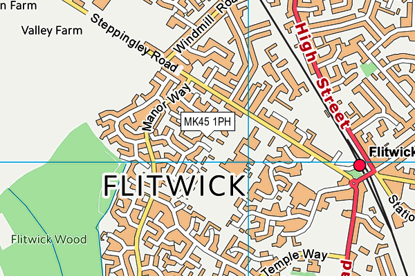 MK45 1PH map - OS VectorMap District (Ordnance Survey) MK45 1PH map - OS VectorMap District (Ordnance Survey)