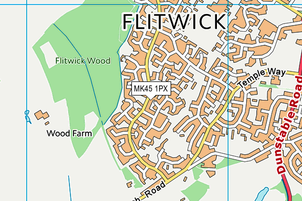 MK45 1PX map - OS VectorMap District (Ordnance Survey) MK45 1PX map - OS VectorMap District (Ordnance Survey)