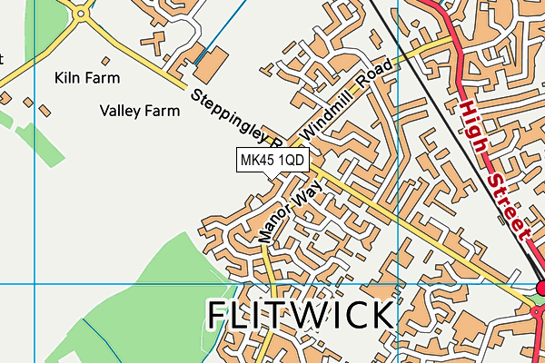 MK45 1QD map - OS VectorMap District (Ordnance Survey) MK45 1QD map - OS VectorMap District (Ordnance Survey)