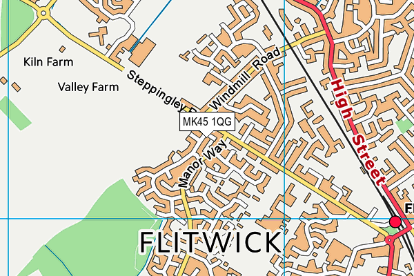 MK45 1QG map - OS VectorMap District (Ordnance Survey) MK45 1QG map - OS VectorMap District (Ordnance Survey)