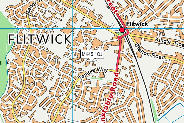 MK45 1QJ map - OS VectorMap District (Ordnance Survey)