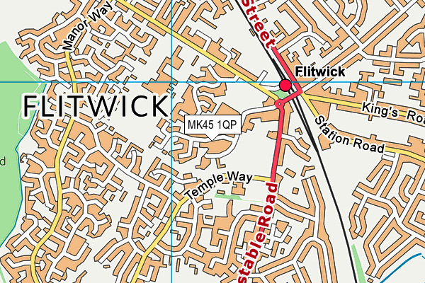MK45 1QP map - OS VectorMap District (Ordnance Survey) MK45 1QP map - OS VectorMap District (Ordnance Survey)