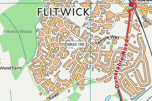 MK45 1RE map - OS VectorMap District (Ordnance Survey) MK45 1RE map - OS VectorMap District (Ordnance Survey)