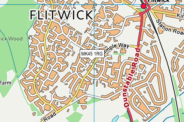 MK45 1RG map - OS VectorMap District (Ordnance Survey) MK45 1RG map - OS VectorMap District (Ordnance Survey)