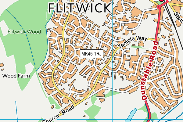 MK45 1RJ map - OS VectorMap District (Ordnance Survey) MK45 1RJ map - OS VectorMap District (Ordnance Survey)