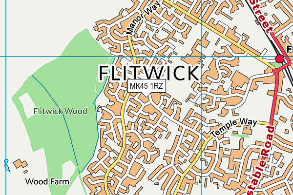 MK45 1RZ map - OS VectorMap District (Ordnance Survey) MK45 1RZ map - OS VectorMap District (Ordnance Survey)