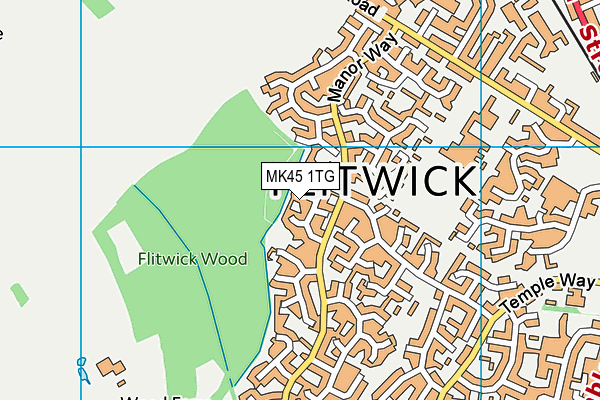 MK45 1TG map - OS VectorMap District (Ordnance Survey)