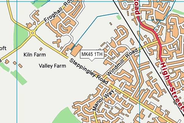 MK45 1TH map - OS VectorMap District (Ordnance Survey) MK45 1TH map - OS VectorMap District (Ordnance Survey)