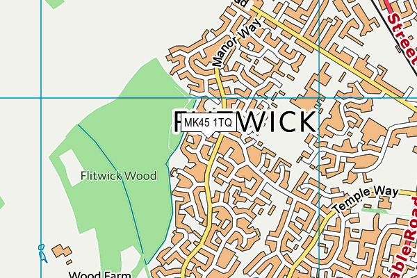 MK45 1TQ map - OS VectorMap District (Ordnance Survey) MK45 1TQ map - OS VectorMap District (Ordnance Survey)