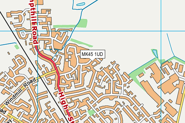 MK45 1UD map - OS VectorMap District (Ordnance Survey) MK45 1UD map - OS VectorMap District (Ordnance Survey)