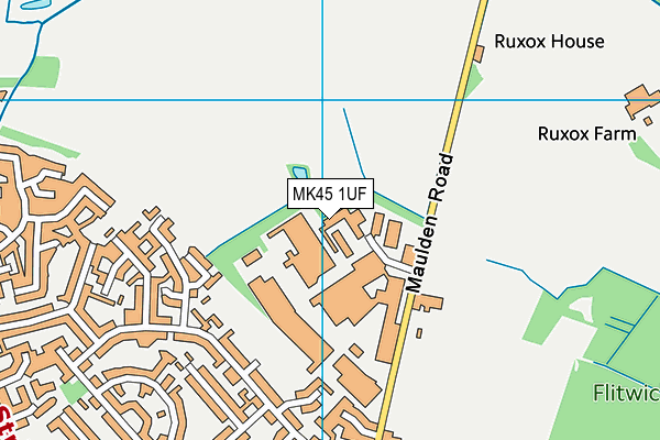 MK45 1UF map - OS VectorMap District (Ordnance Survey) MK45 1UF map - OS VectorMap District (Ordnance Survey)