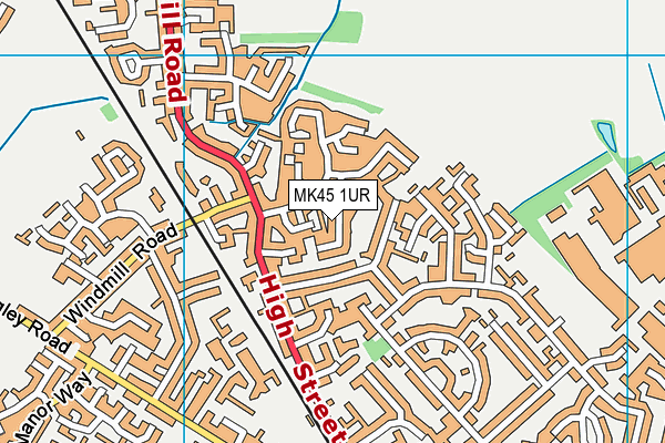 MK45 1UR map - OS VectorMap District (Ordnance Survey) MK45 1UR map - OS VectorMap District (Ordnance Survey)
