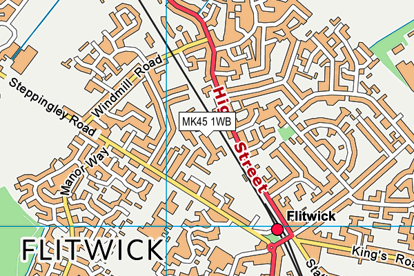 MK45 1WB map - OS VectorMap District (Ordnance Survey) MK45 1WB map - OS VectorMap District (Ordnance Survey)