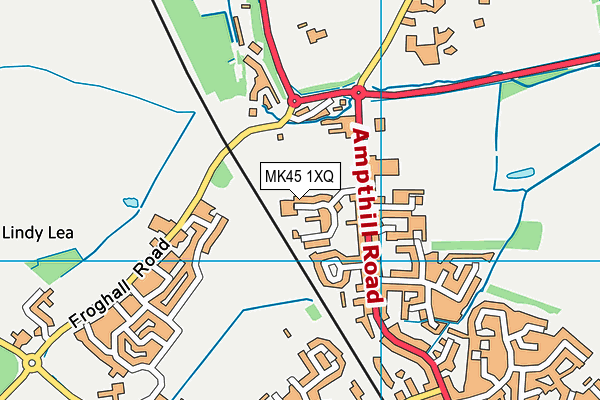 MK45 1XQ map - OS VectorMap District (Ordnance Survey) MK45 1XQ map - OS VectorMap District (Ordnance Survey)