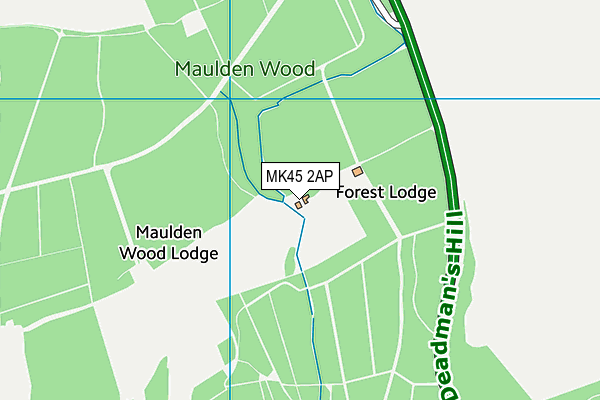 MK45 2AP map - OS VectorMap District (Ordnance Survey)