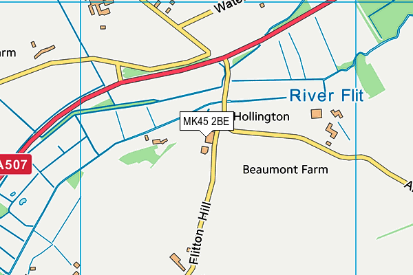 MK45 2BE map - OS VectorMap District (Ordnance Survey)